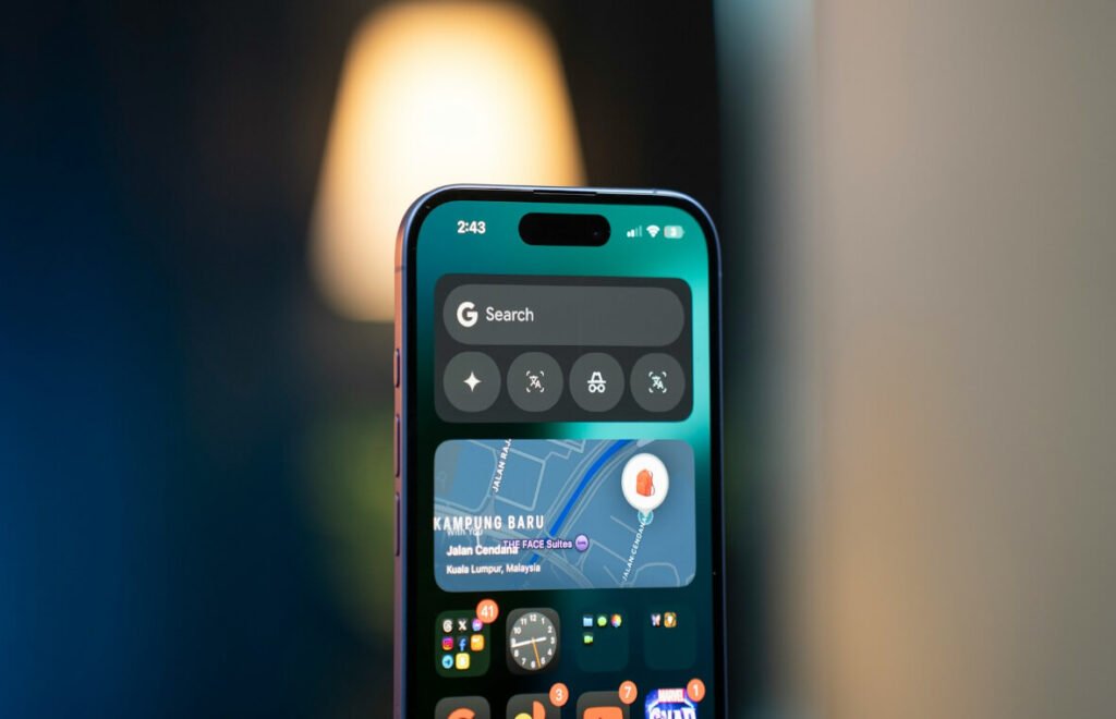 Apple iPhone 16 Pro Max display with sharp resolution and vivid colors.