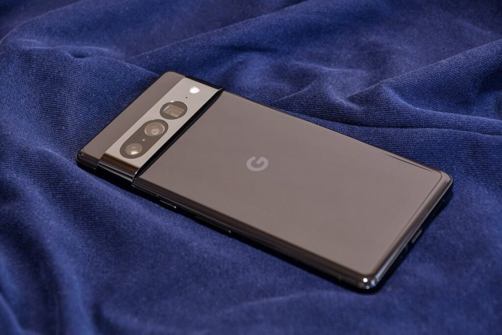 Google Pixel 7 Pro, a leading smartphone in its category, featuring a high-end camera and brilliant display.