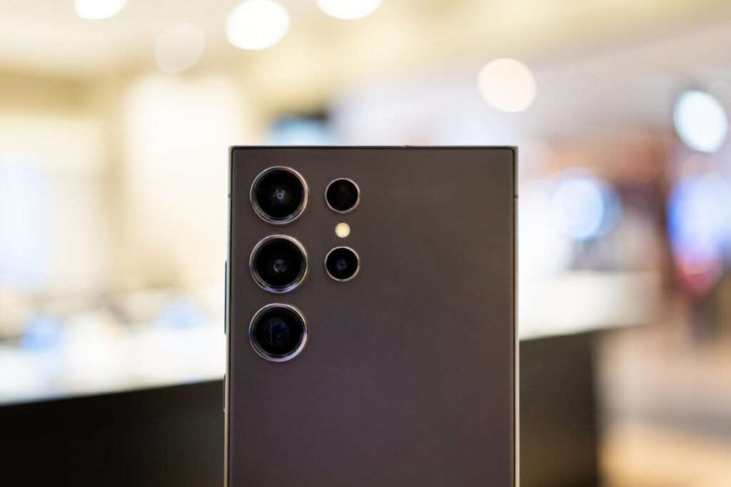 The Samsung S24 Ultra rear camera setup features advanced lenses and high-quality imaging technology.